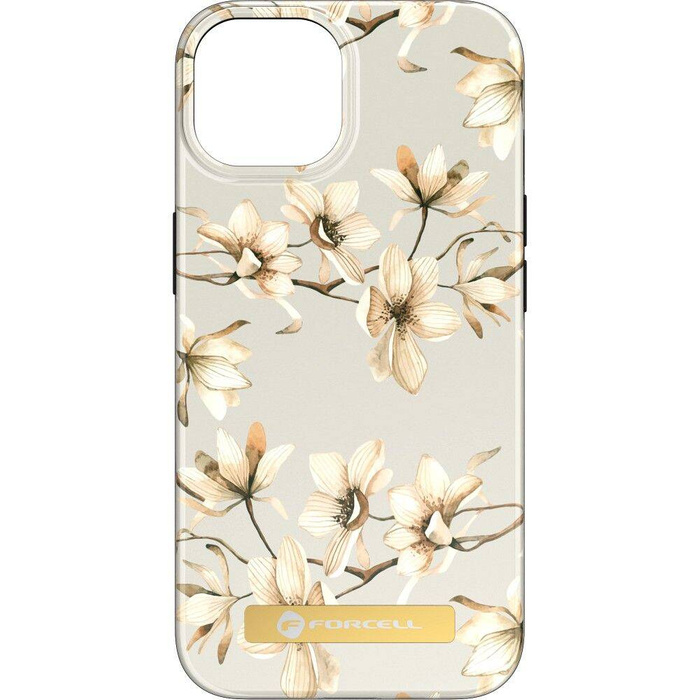 FORCELL F-PROTECT Mirage futerał kompatybilny z MagSafe do IPHONE 15 Plus spring flowers