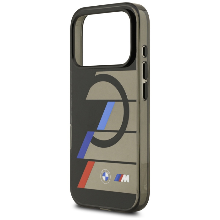 Etui BMW M IML Metal Buttons Tricolor    Lines MagSafe do iPhone 17 Pro czarny