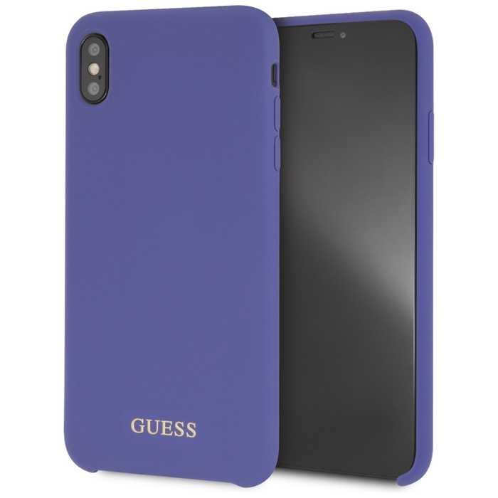 Etui GUESS Apple iPhone Xs Max Silicone Fioletowy Hardcase