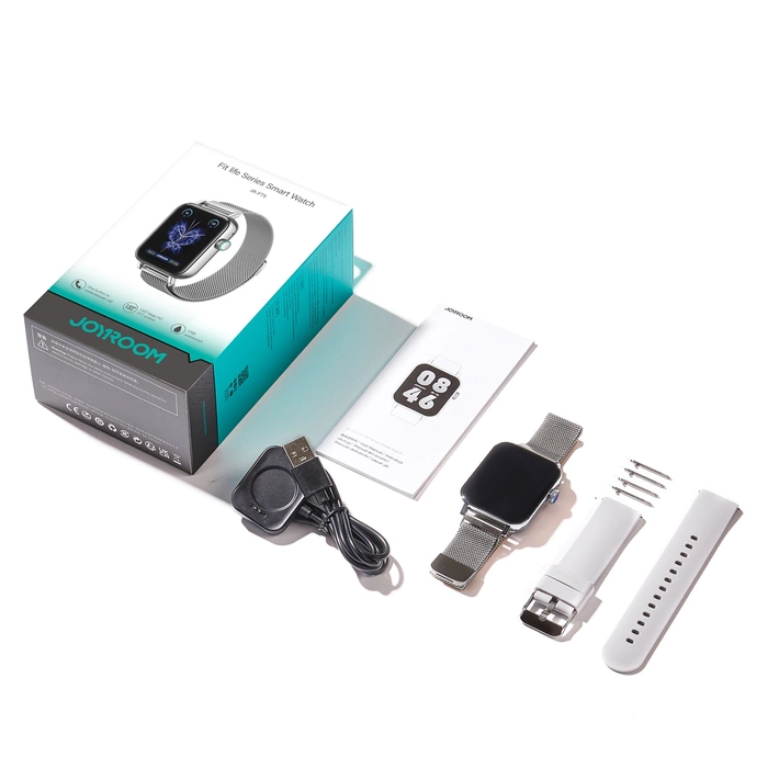 Smartwatch Joyroom JR-FT5 IP68 z funkcją odbierania połączeń - srebrny