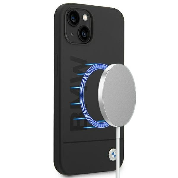 Etui BMW BMHMP14MSLBLBK iPhone 14 Plus 6,7" czarny/black hardcase Silicone Signature Logo Magsafe