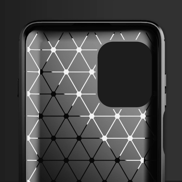 Carbon Case elastyczne etui pokrowiec Motorola Moto G100 / Edge S czarny