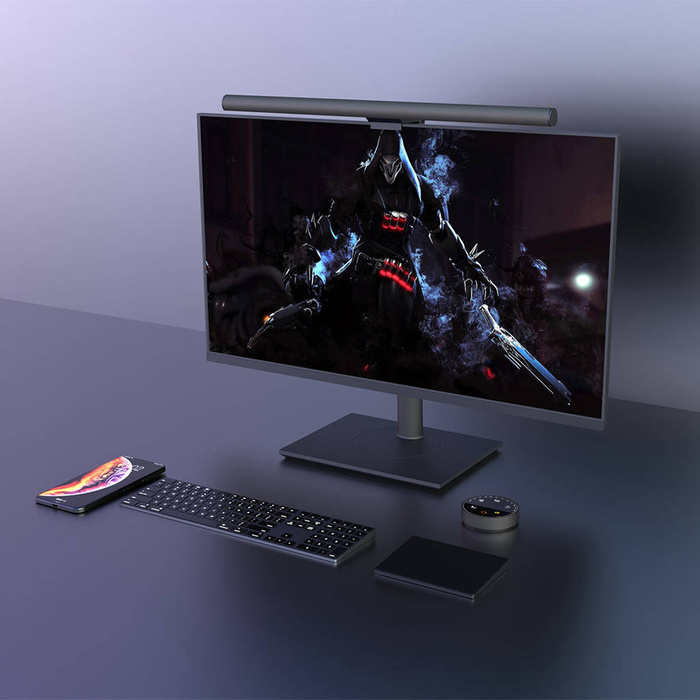 Choetech Elesense biurowa bezprzewodowo sterowana lampka LED oświetlenie na monitor czarny (E1129)