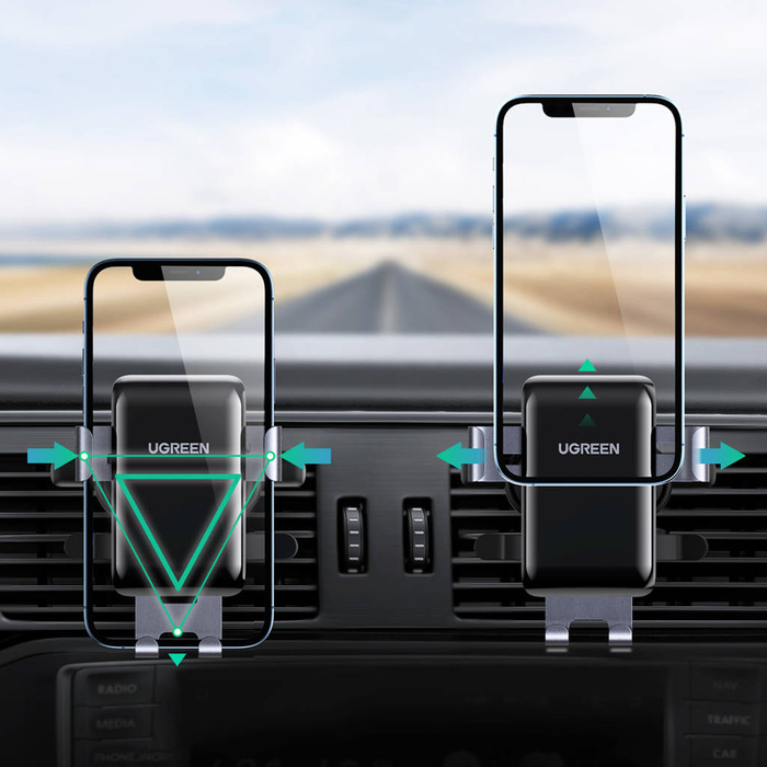 Ugreen uchwyt grawitacyjny samochodowy na nawiew kratkę wentylacyjną szary (LP274)