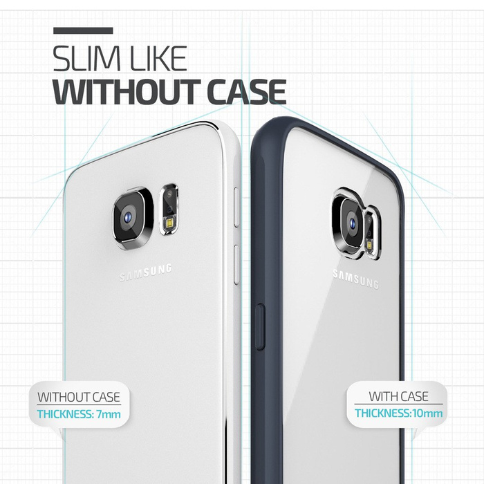 Etui Samsung Galaxy S6 VERUS Crystal Mixx Midnight Black Jak Spigen SGP Pokrowiec