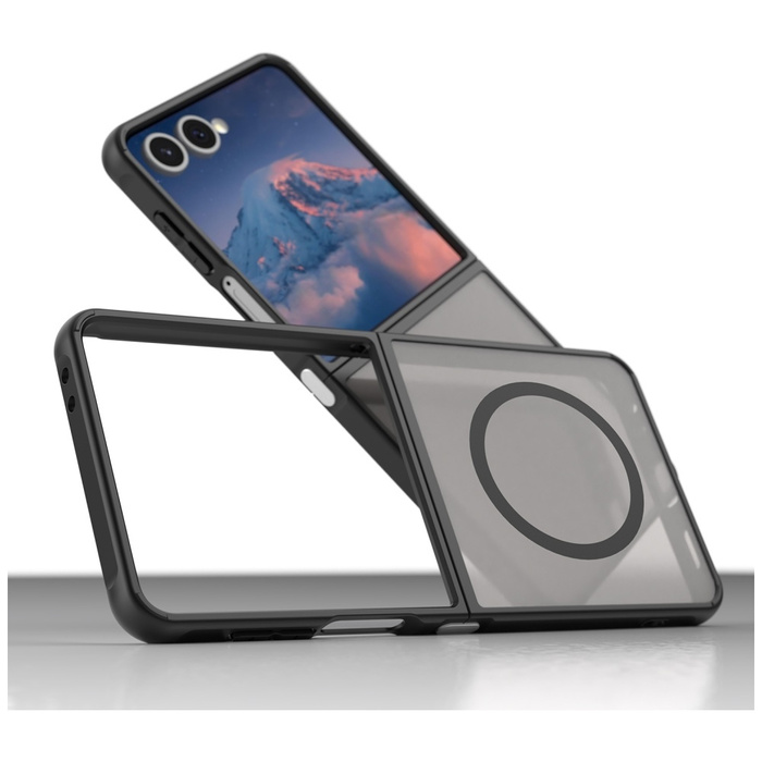 Etui Beline MagSafe do Samsung Galaxy Z  Flip7 czarny