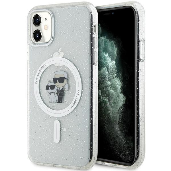 Etui Karl Lagerfeld KLHMN61HGKCNOT iPhone 11 / Xr 6.1" transparent hardcase Karl&Choupette Glitter MagSafe Case