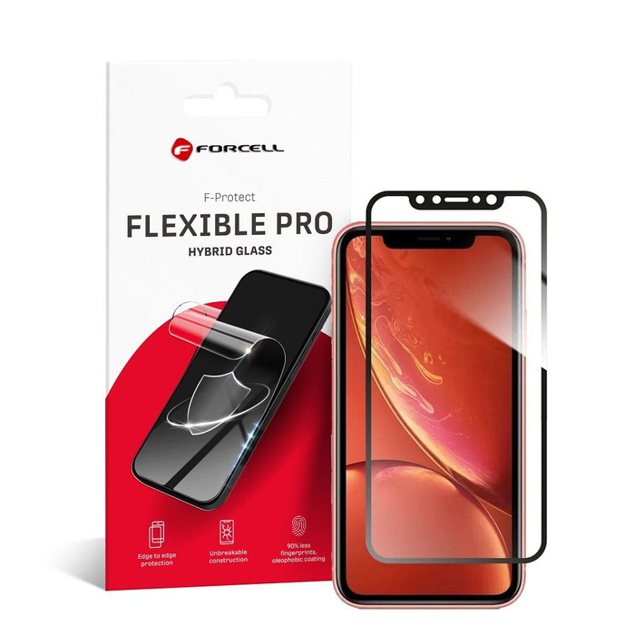 Szkło hybrydowe do iPhone XR / 11 Forcell Flexible 5D czarne
