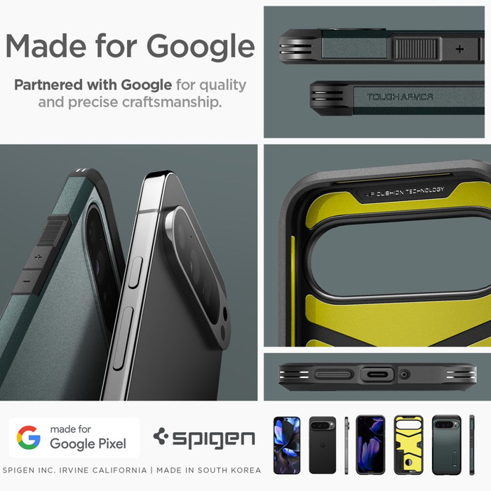 Etui SPIGEN TOUGH ARMOR GOOGLE PIXEL 9 PRO XL ABYSS GREEN