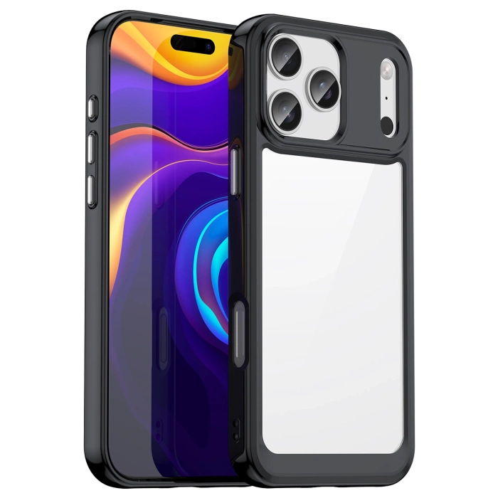 Etui Outer Space iPhone 17 Pro Czarne Przezroczyste