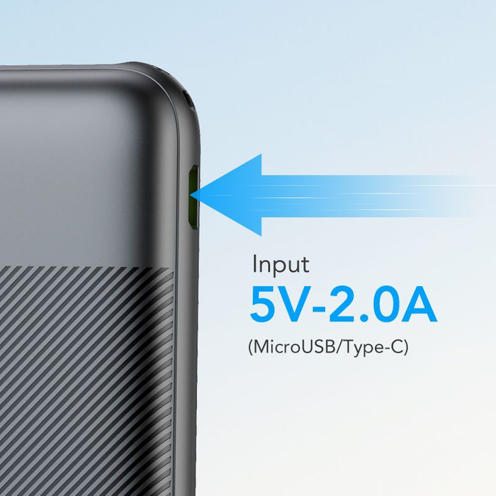 VEGER powerbank 10000 mAh PD QC3.0 2A 20W L10S (W1105PD) czarny