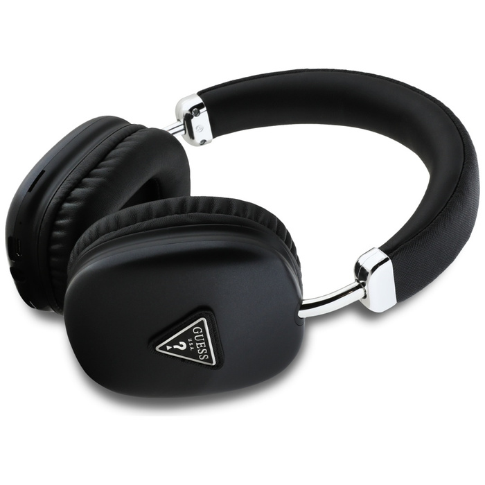 Słuchawki nauszne Guess Bluetooth 5.3    Metallic Triangle Logo czarny