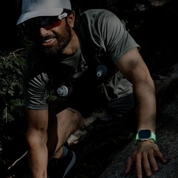 UNIQ pasek Stride Apple Watch 42/41/40mm  FKM Rubber Strap lume