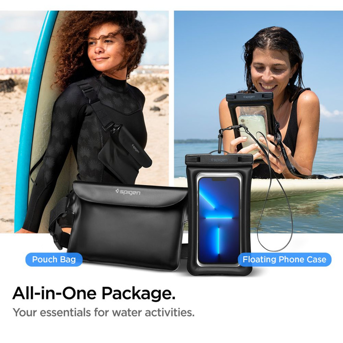 Etui Spigen A621 Universal Waterproof Case & Waist Bag Black