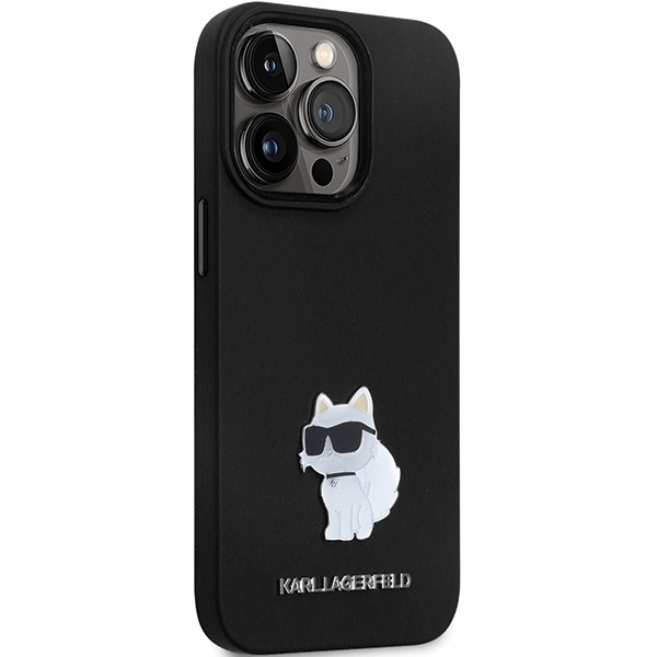 Etui Karl Lagerfeld KLHCP13XSMHCNPK iPhone 13 Pro Max 6.7" czarny/black hardcase Silicone C Metal Pin