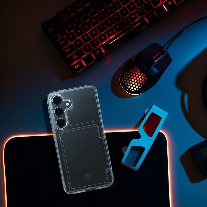 FORCELL F-PROTECT Crystal Pocket futerał do SAMSUNG S24 transparentny