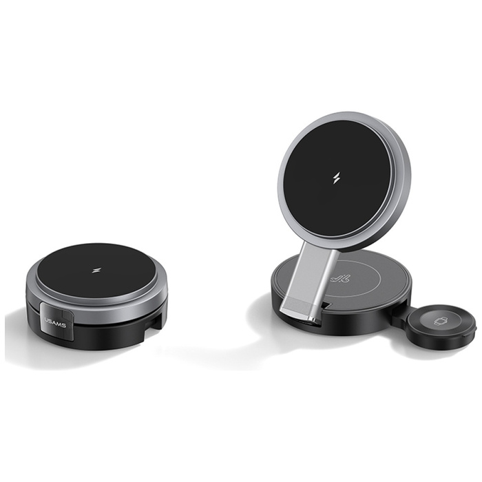USAMS Składana ład. indukcyjna 3w1 15W    do telefonu/Apple Watch/słuchawek CD234WXC01 (US-CD234)