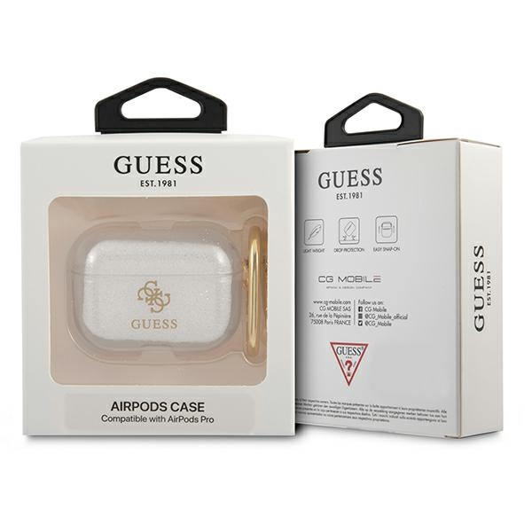 Etui GUESS Apple AirPods Pro Glitter Collection Bezbarwny Case