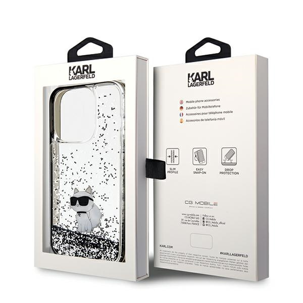 Etui Karl Lagerfeld KLHCP14XLKCNSK iPhone 14 Pro Max 6.7" transparent hardcase Liquid Glitter Choupette Case