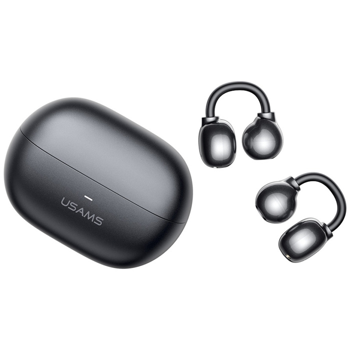 Słuchawki Bluetooth USAMS Echo R02       Clip-on bezprzewodowe szary