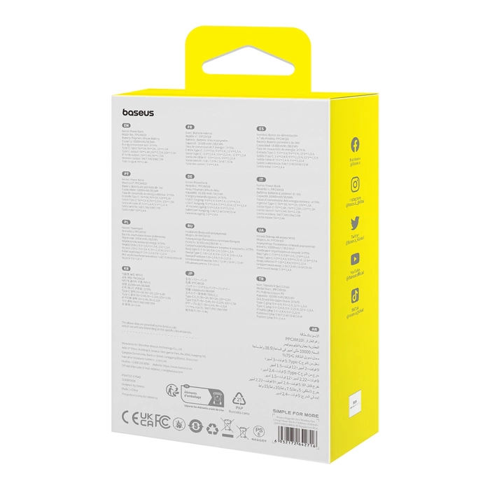 Powerbank Baseus Magnetic Mini MagSafe 10000mAh 20W z wbudowanym kablem Lightning 0.3m Niebieski