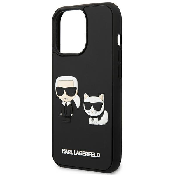 Etui KARL LAGERFELD Apple iPhone 13 Pro Karl&Choupette Ikonik 3D Czarny Hardcase