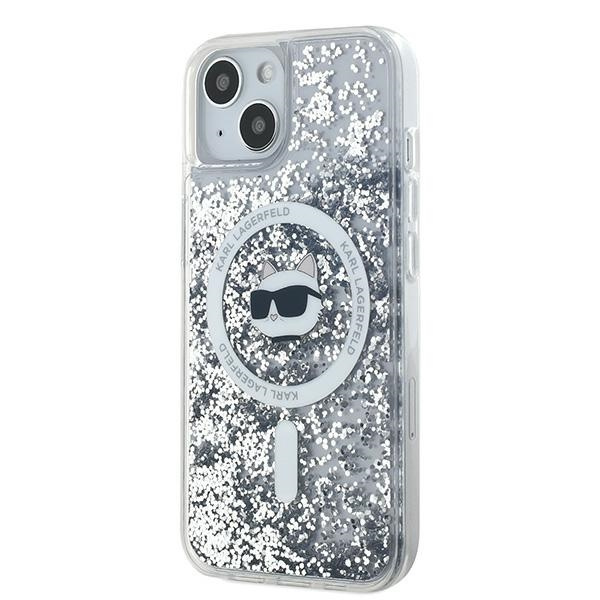 Etui Karl Lagerfeld KLHMP15SLGCHSGH iPhone 15 / 14 / 13 6.1" hardcase transparent Liquid Glitter Choupette Head Magsafe