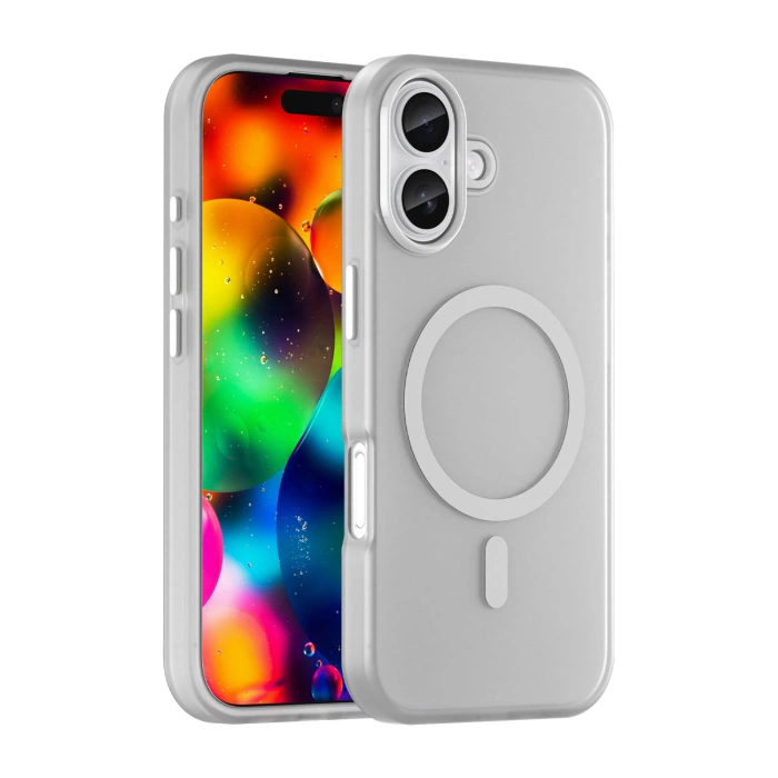 Etui Magnetic iPhone 17 Abrasive MagSafe Matowe Białe
