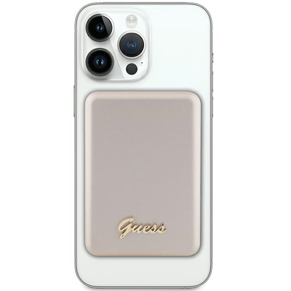Guess Powerbank indukcyjny 5W GUPBM3ALGSGD 3000mAh złoty/gold MagSafe Metal Script Logo