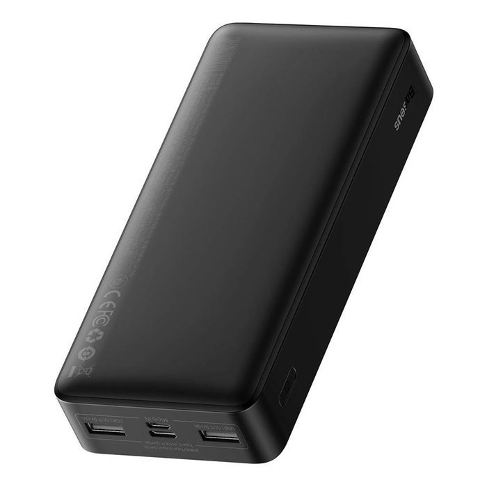 [PO ZWROCIE] Baseus Bipow powerbank z szybkim ładowaniem 20000mAh 15W czarny (Overseas Edition) + kabel USB-A - Micro USB 0.25m czarny (PPBD050101)