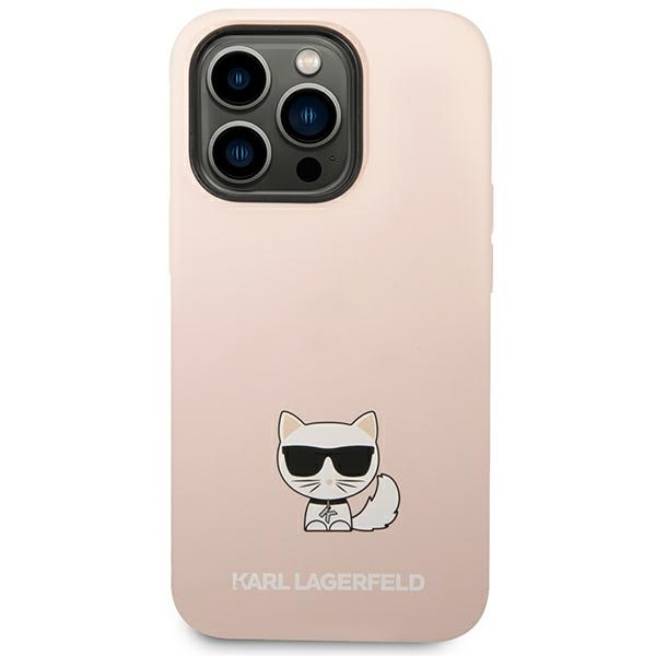 Etui KARL LAGERFELD Apple iPhone 14 Pro Silicone Choupette Body Jasnoróżowy Hardcase