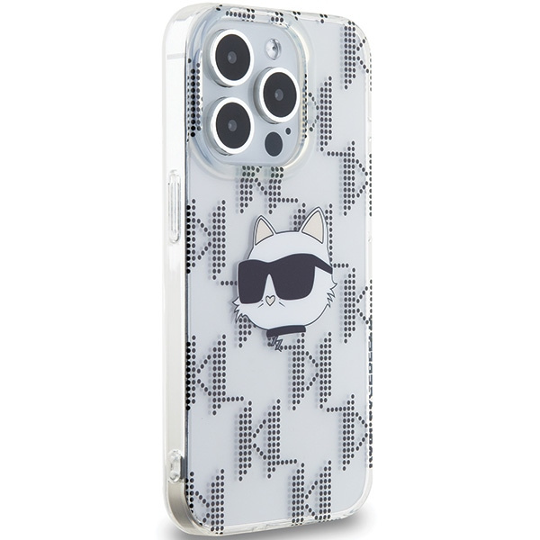 Karl Lagerfeld KLHCP15XHKLPCHT iPhone 15 Pro Max 6.7" transparent hardcase IML Choupette Head & Monogram