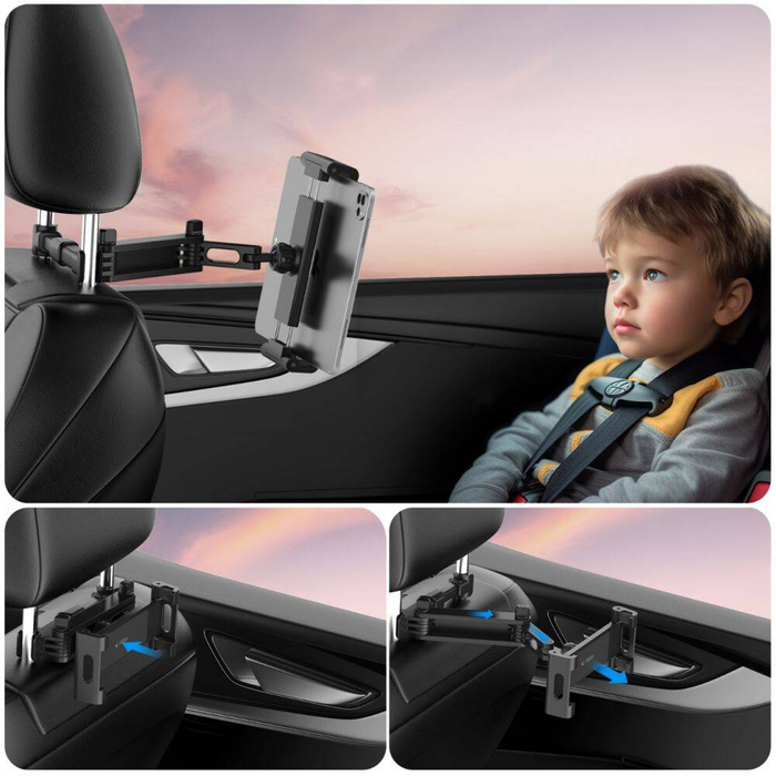 Uchwyt na zagłówek  TECH-PROTECT STRETCHABLE HEADREST CAR MOUNT BLACK