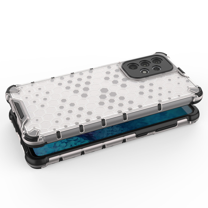 ETUI Honeycomb etui pancerny pokrowiec z żelową ramką Samsung Galaxy A73 przezroczysty CASE