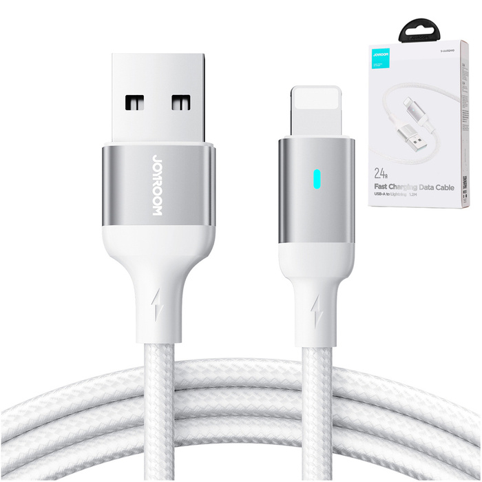 Joyroom kabel USB - Lightning 2.4A A10 Series 1,2 m biały (S-UL012A10)