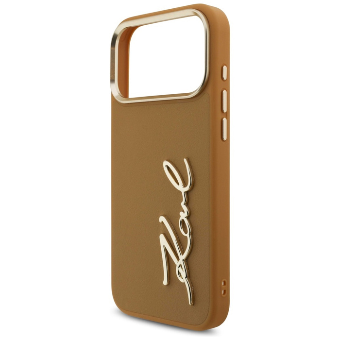 Etui Karl Lagerfeld Karl Script Logo do  iPhone 17 Pro Max brązowy