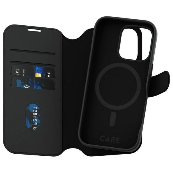 Etui CARE by PanzerGlass Feature Tango   2in1 Wallet iPhone 16 Pro 6.3" MagSafe czarny/black 1330