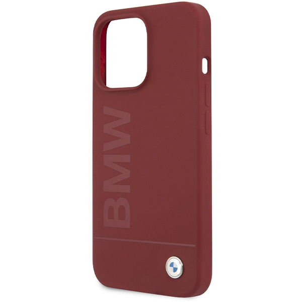 Etui Bmw Bmhmp15xslblre Iphone 15 Pro Max 6.7" Czerwony/red Hardcase Silicone Big Logo Magsafe Case