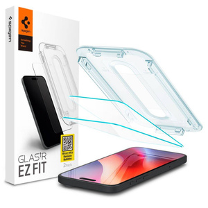 SZKŁO HARTOWANE SPIGEN GLAS.TR ”EZ FIT” 2-PACK IPHONE 16 PRO, 17, 17 PRO CLEAR