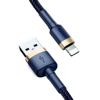 Kabel USB Lightning BASEUS Cafule 2.4A 1m złoto-granatowy