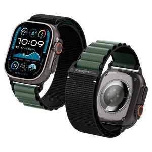 PASEK SPIGEN WBF1 BAND APPLE WATCH 6 / 7 / 8 / 9 / 10 / SE / ULTRA 1 / 2 (44 / 45 / 46 / 49 MM) BLACK/GREEN