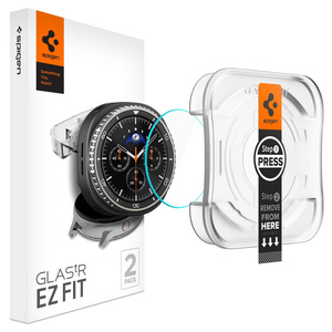 SZKŁO HARTOWANE SPIGEN SAMSUNG GALAXY WATCH 8 CLASSIC 46 MM GLAS.TR ”EZ-FIT” 2-PACK CLEAR