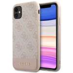 Etui GUESS Apple iPhone 11 4G Stripe Collection Różowy Hardcase