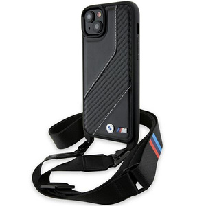 Etui Bmw Bmhcp15m23pscck Iphone 15 Plus / 14 Plus 6.7" Czarny/black Hardcase M Edition Carbon Stripe & Strap Case