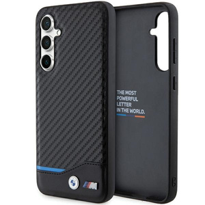 Etui BMW BMHCS23FE22NBCK Samsung Galaxy S23 FE S711 czarny/black Leather Carbon Case