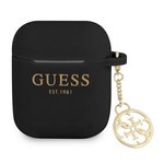 Etui GUESS Apple AirPods Cover Silicone Charm Collection Czarny Case