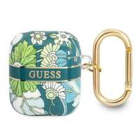 Etui GUESS Apple AirPods Cover Flower Strap Collection Zielony Case