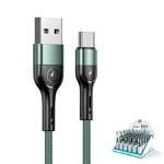 USAMS Kabel pleciony U55 USB-C for set U55 zielony/green 1m SJ449USBSG02 (US-SJ449)