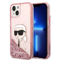 Etui KARL LAGERFELD Apple iPhone 14 Plus Glitter Karl Head Różowy Hardcase