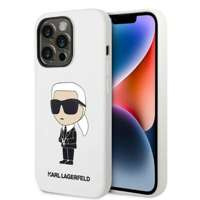 Etui KARL LAGERFELD Apple iPhone 14 Pro Max Silicone Ikonik Biały Hardcase